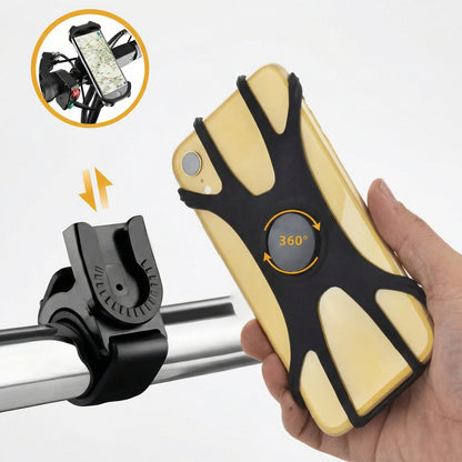 Suport Rotativ 360° pentru Telefon la Bicicletă