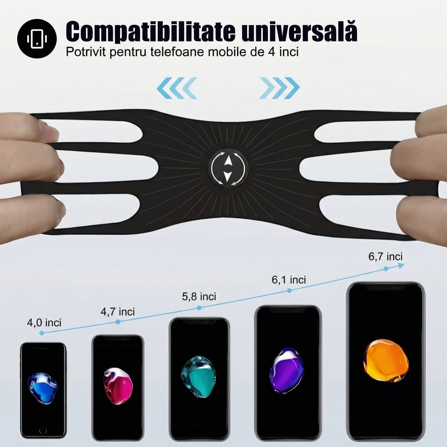 Suport Rotativ 360° pentru Telefon la Bicicletă
