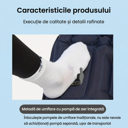 Saltea Gonflabilă de Exterior cu Pompă Încorporată