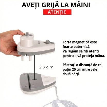 Ștergător de Geamuri Magnetic Cu Două Fețe