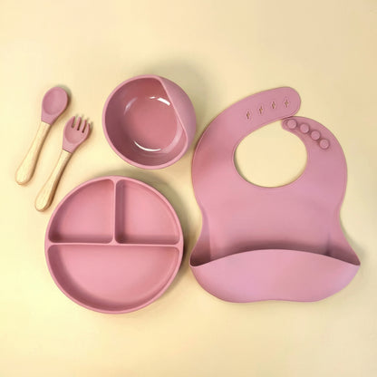Set din Silicon de Hrană pentru Bebeluși - Veselă și Tacâmuri
