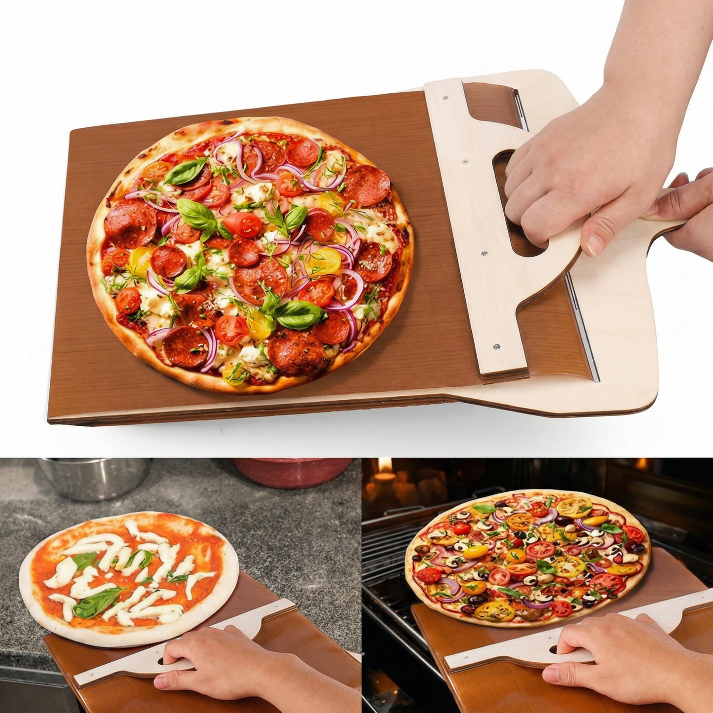 Paletă Glisantă pentru Pizza și Produse de Patiserie, Perfectă pentru Transferul Aluatului