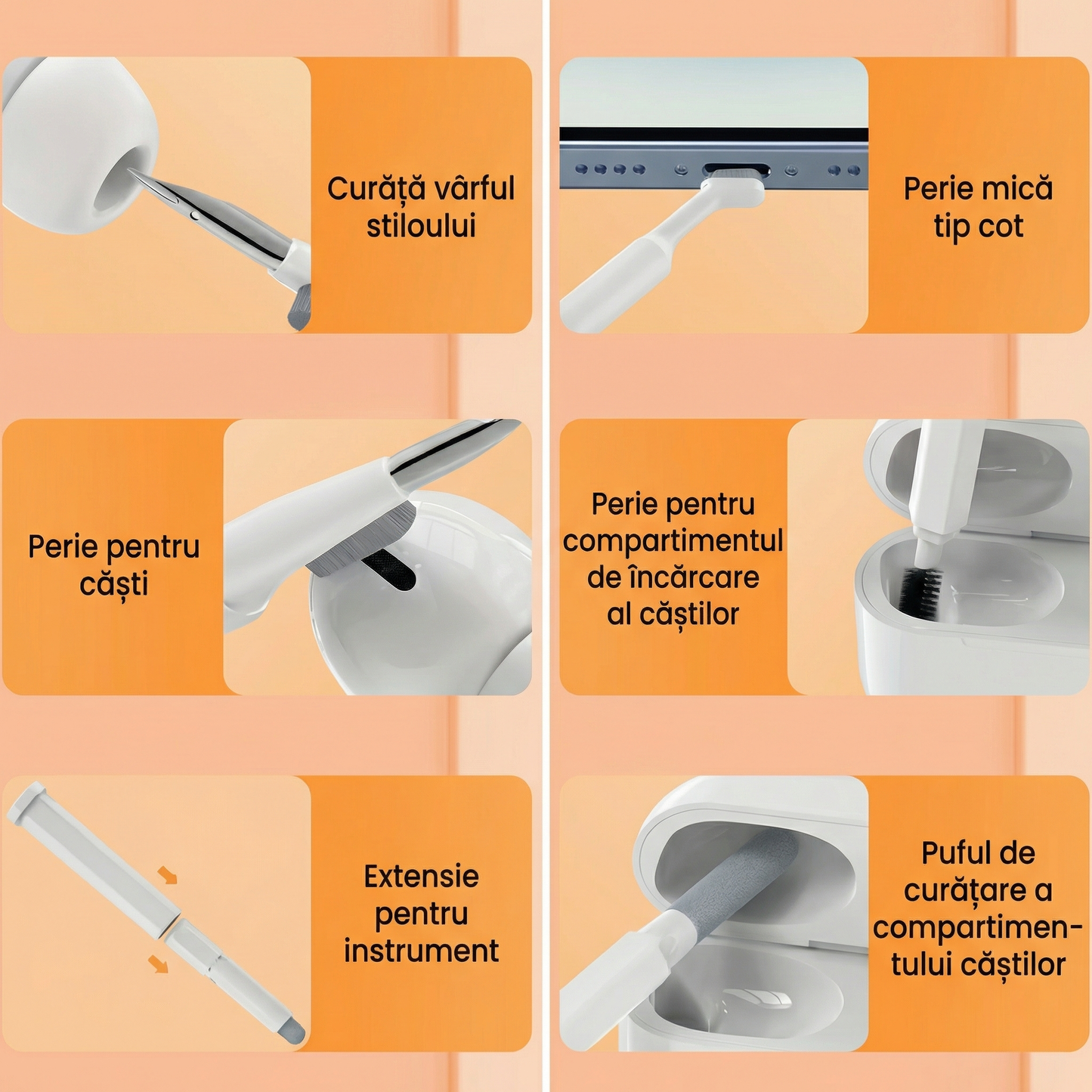 Set Multifuncțional de Curățare 9 în 1