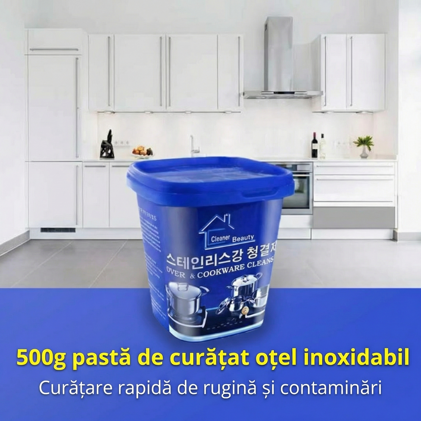 Soluție pentru Curățarea Vaselor din Inox, Aragaz și Plită
