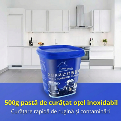 Soluție pentru Curățarea Vaselor din Inox, Aragaz și Plită
