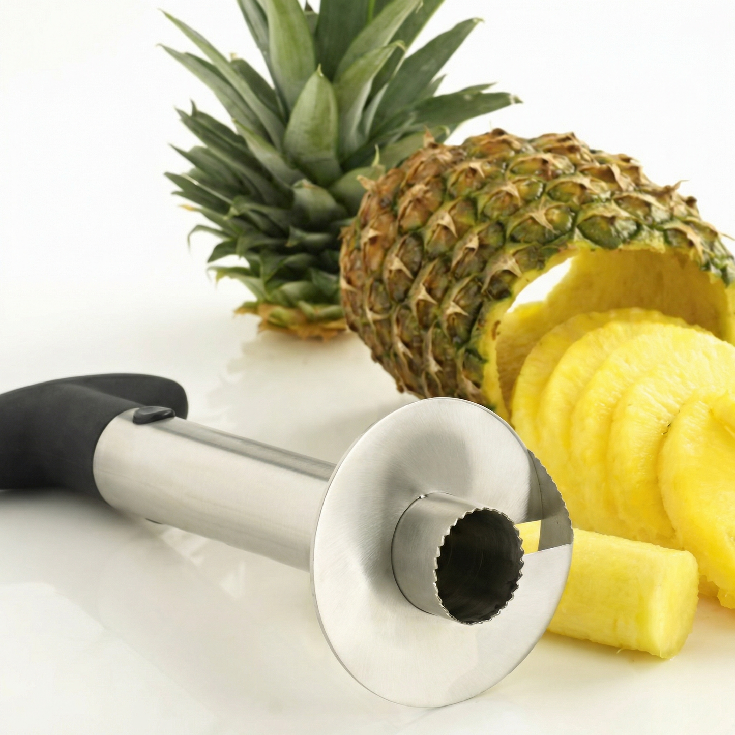 Curățător și Tăietor de Ananas din Oțel Inoxidabil