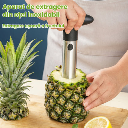 Curățător și Tăietor de Ananas din Oțel Inoxidabil
