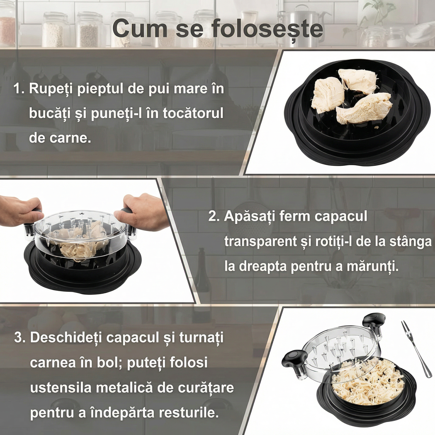 Dispozitiv de Tocat și Mărunțit Carnea