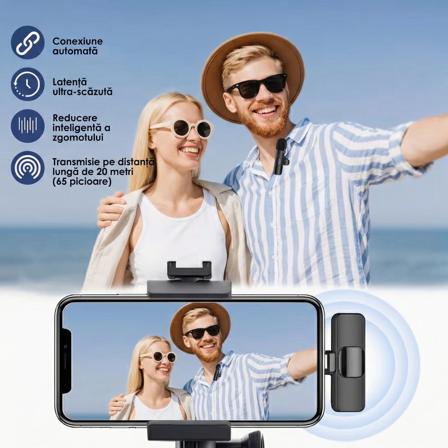 Microfon Portabil cu Funcție de Conectare prin USB