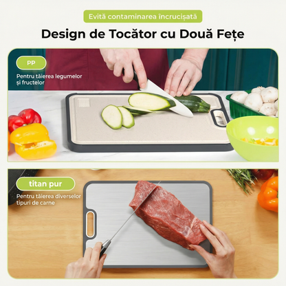 Tocător Dublu din Titan pentru Bucătărie