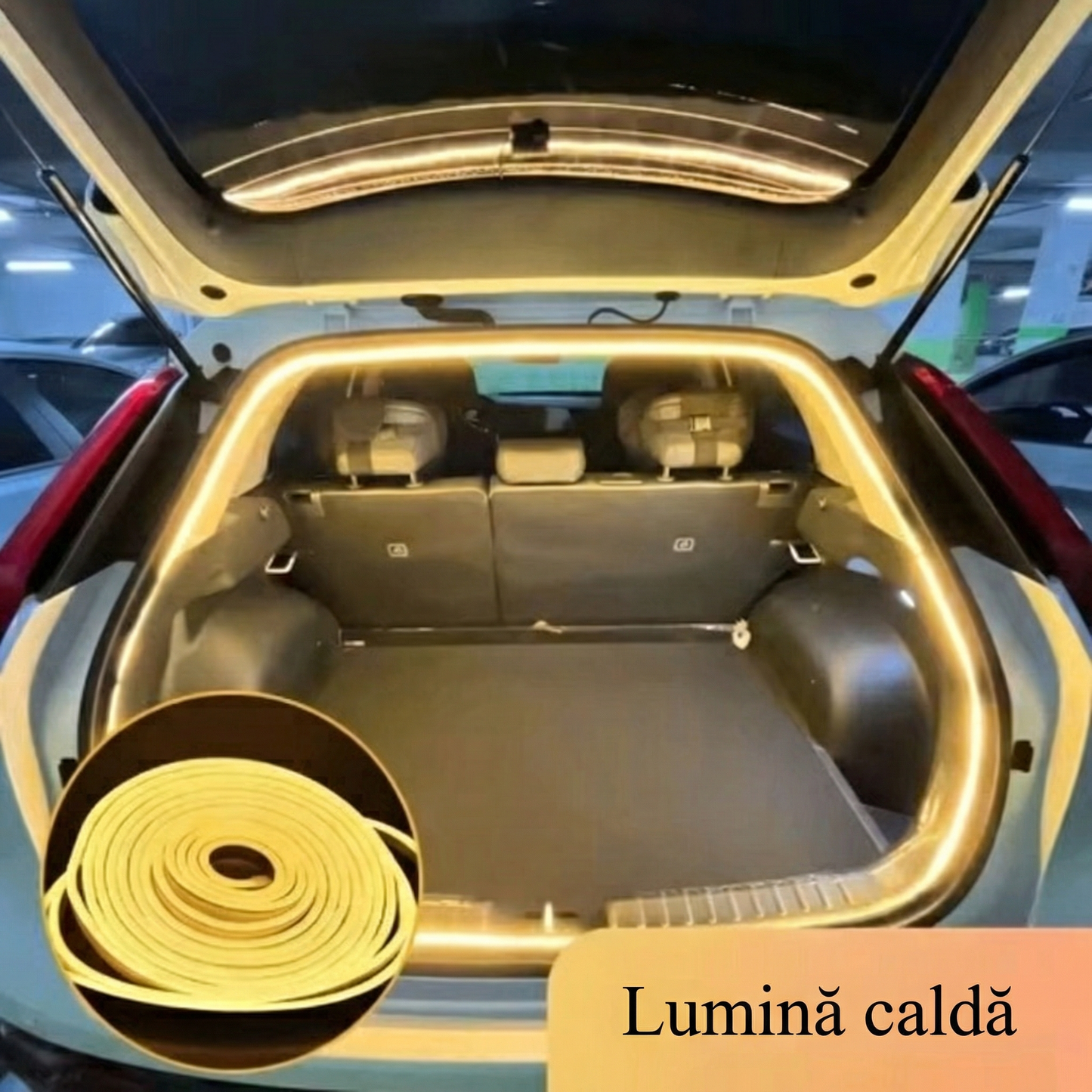 Bandă LED pentru Mașină de 2M cu 3 Variante de Culori