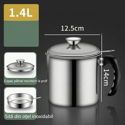 Vas pentru Ulei de Prajit cu Sita