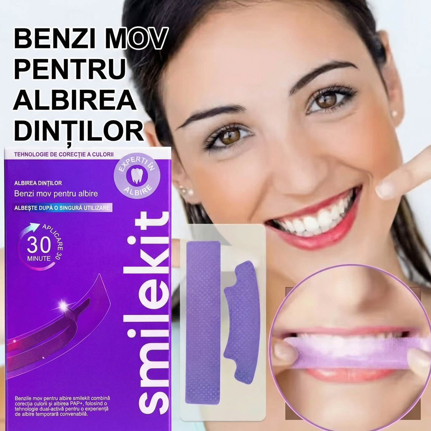 SmileKit - Benzi de Albire pentru Dinți