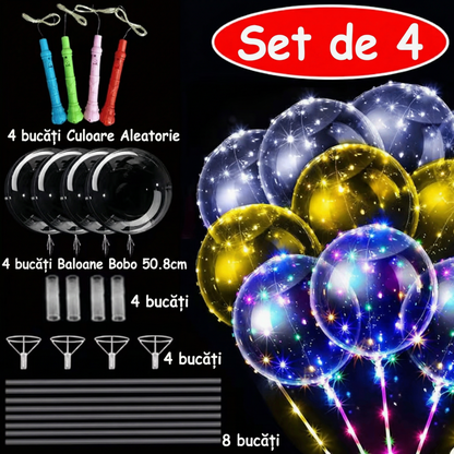 Set 4 Baloane cu LED pentru Petrecere