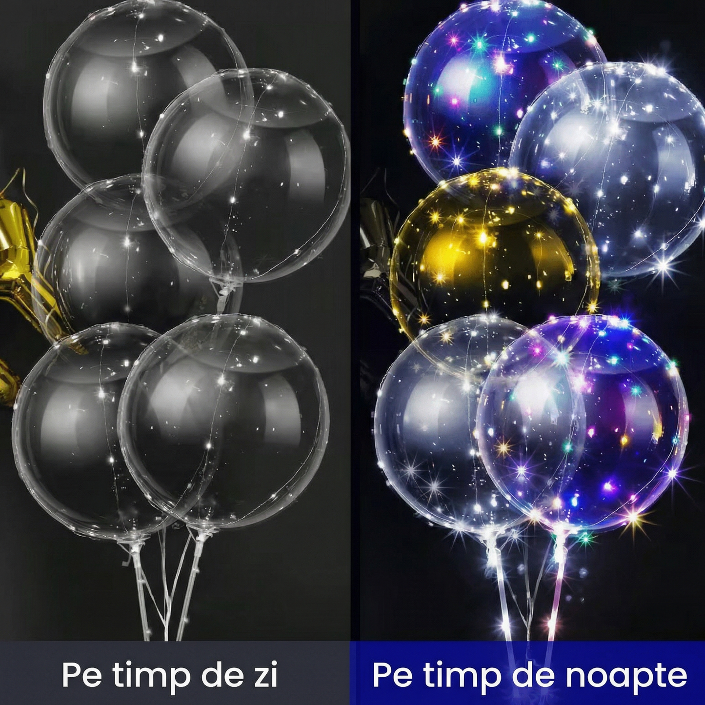 Set 4 Baloane cu LED pentru Petrecere