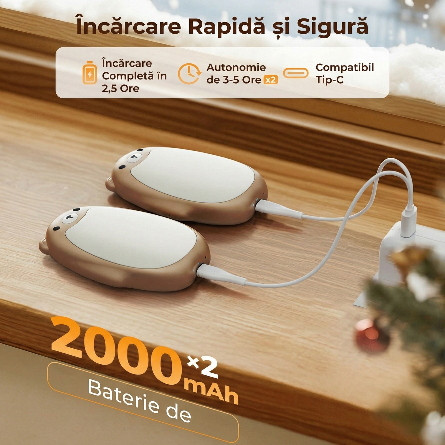Set Încălzitor pentru Mâini Reîncărcabil
