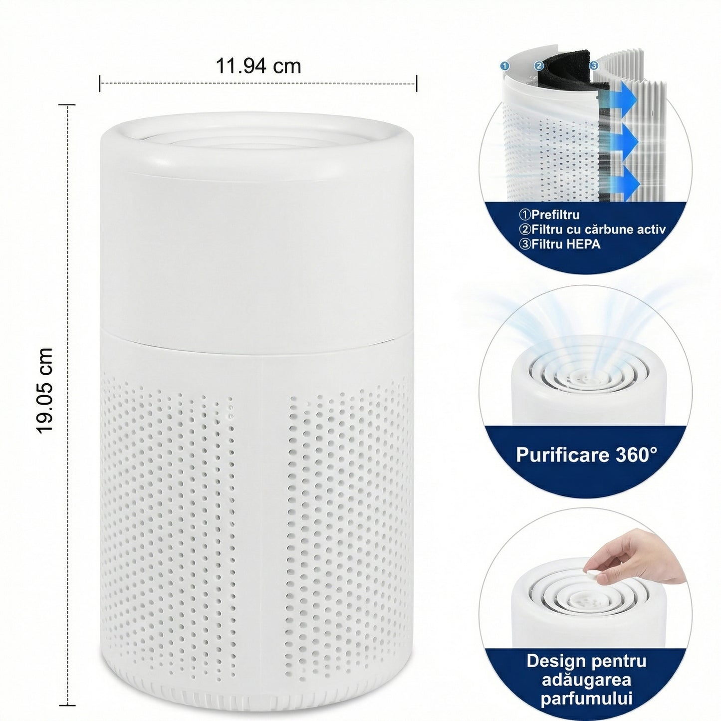Purificator de Aer Reîncărcabil cu Filtru