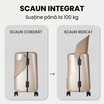 Troller cu Deschidere Frontală și Scaun cu Spătar Integrat