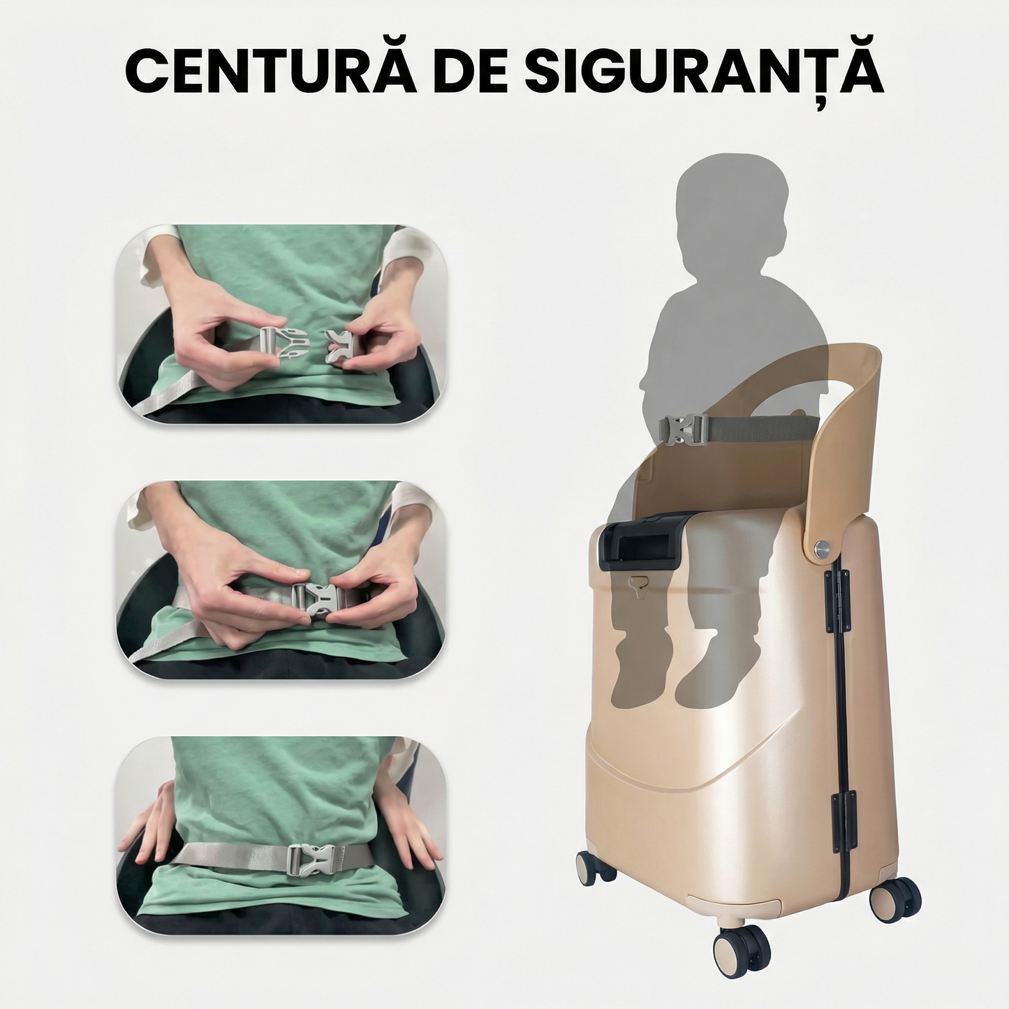 Troller cu Deschidere Frontală și Scaun cu Spătar Integrat