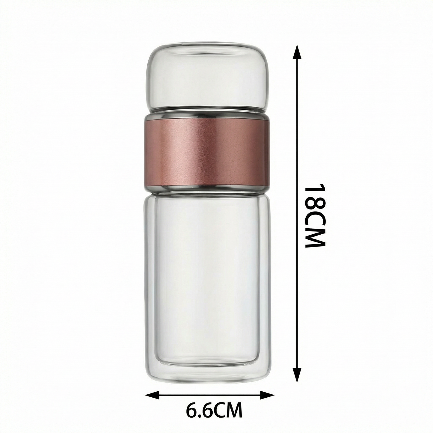 Termos cu Infuzor de Ceai de 420 ml, Strat Dublu, Otel Inoxidabil, Rezistenta la Scurgeri