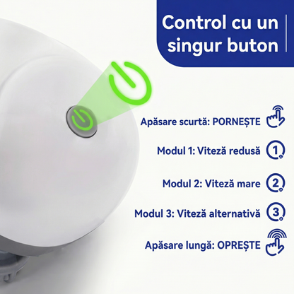 Dispozitiv Electric de Mână pentru Masaj Capilar cu 3 Viteze