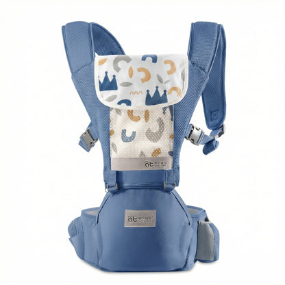 Marsupiu Ergonomic pentru Bebeluși cu Scaun pe Șold, din Bumbac 100%, Respirabil și Ușor, pentru 0–36 luni, Certificat Conform Standardelor de Siguranță, Purtare în mai Multe Poziții, Susține până la 30 kg