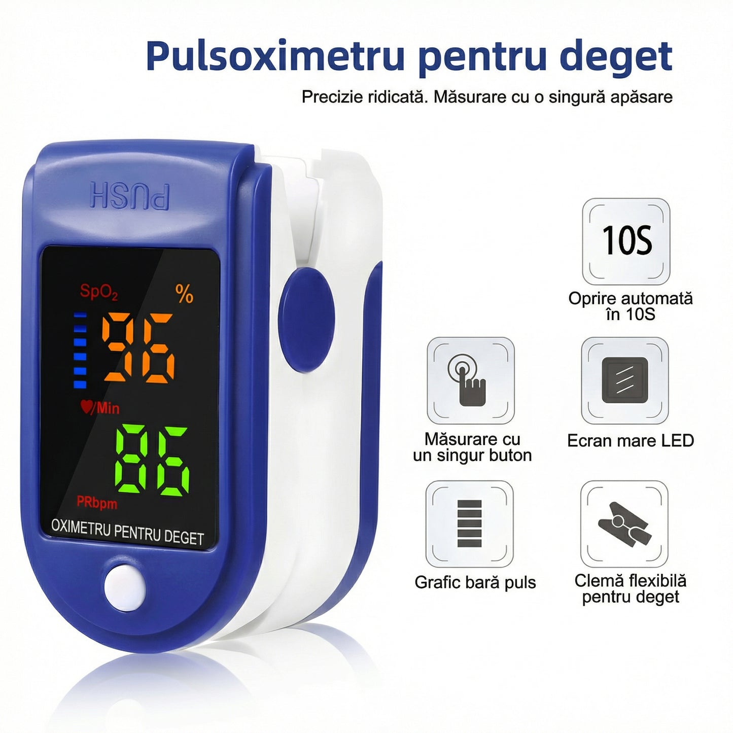 Pulsoximetru pentru Deget