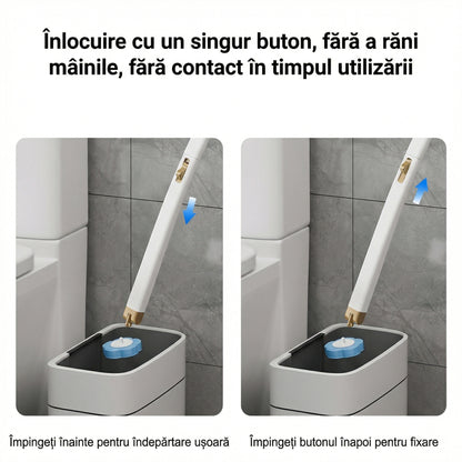 Perie de Toaletă Reîncărcabilă - Curăță WC-ul, Scurgerile, Cada, Oglinzile, Lavoarul și Sticla