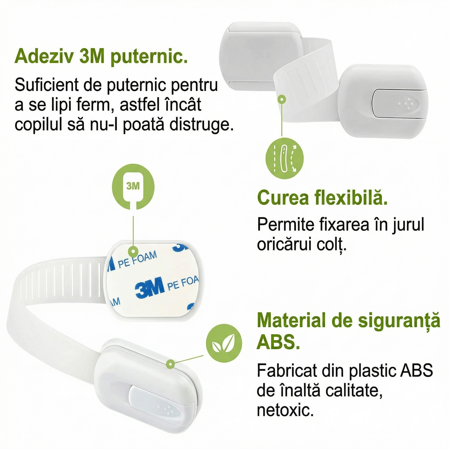 Set de 6 Curele de Securitate pentru Sertare