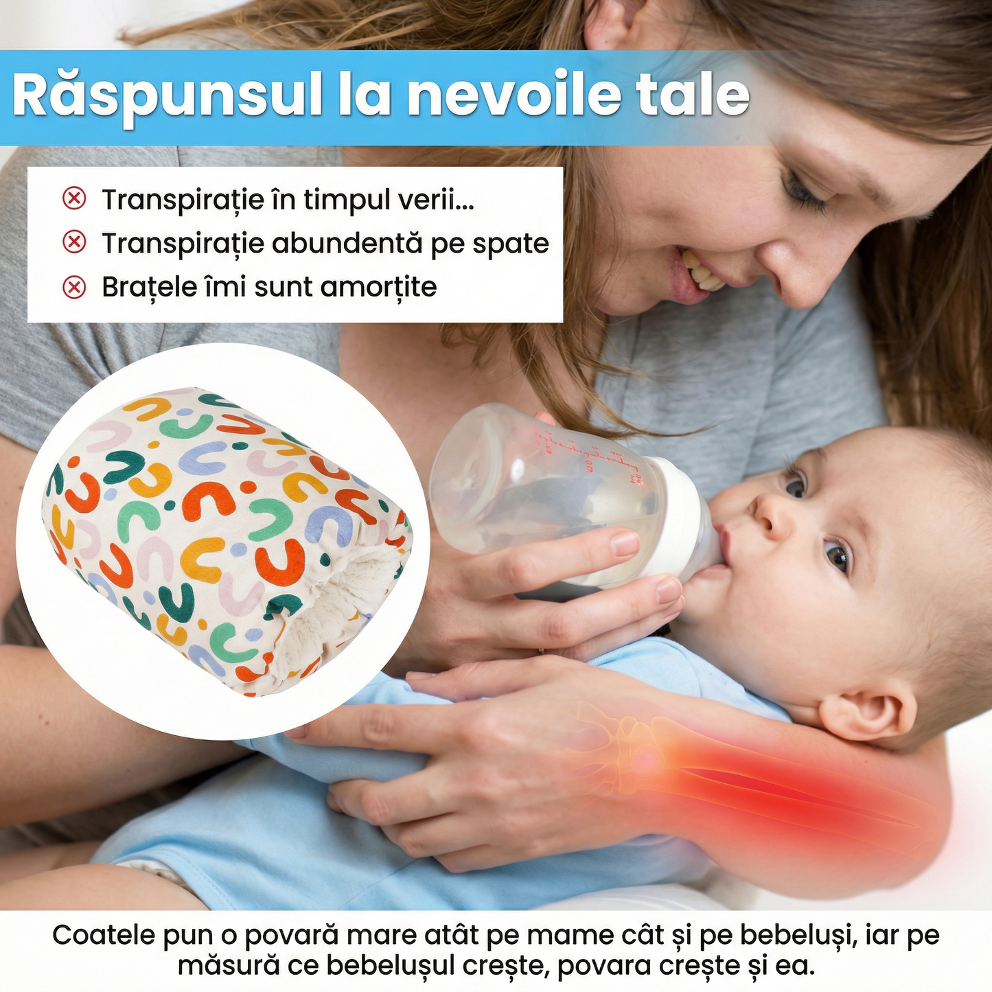 Pernă de Alăptare pentru Hrănirea Bebelușului