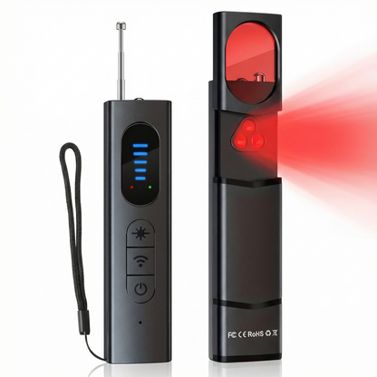 Detector Portabil de Dispozitive, Trackere GPS și Dispozitive de Ascultare Wireless cu 25 de Niveluri