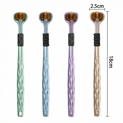 Set 4 Periuțe de Dinți cu 3 Fețe Ergonomice Manuale