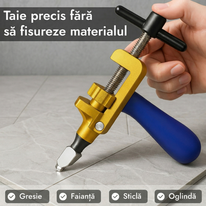 Instrument 2 în 1 Pentru Tăierea Gresiei și Sticlei, Ușor de Folosit, Precizie Ridicată, Ideal pentru Acasă