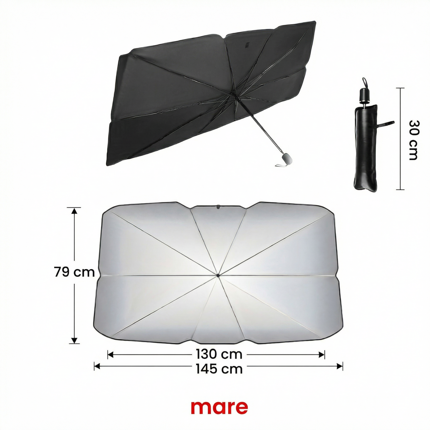Parasolar Premium din Titan - Protecție Termică și Împotriva Razelor UV pentru Parbriz