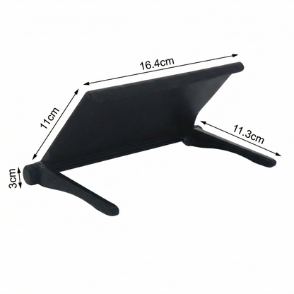 Suport pentru TV din Fibră de Carbon cu Suport pentru Router Wireless și Cutie de Cabluri