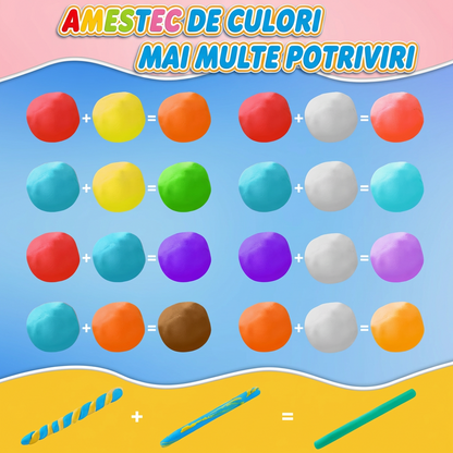 Set de 36 Bucăți de Plastilină Spațială Ultra-Ușoară, Culori Aleatorii