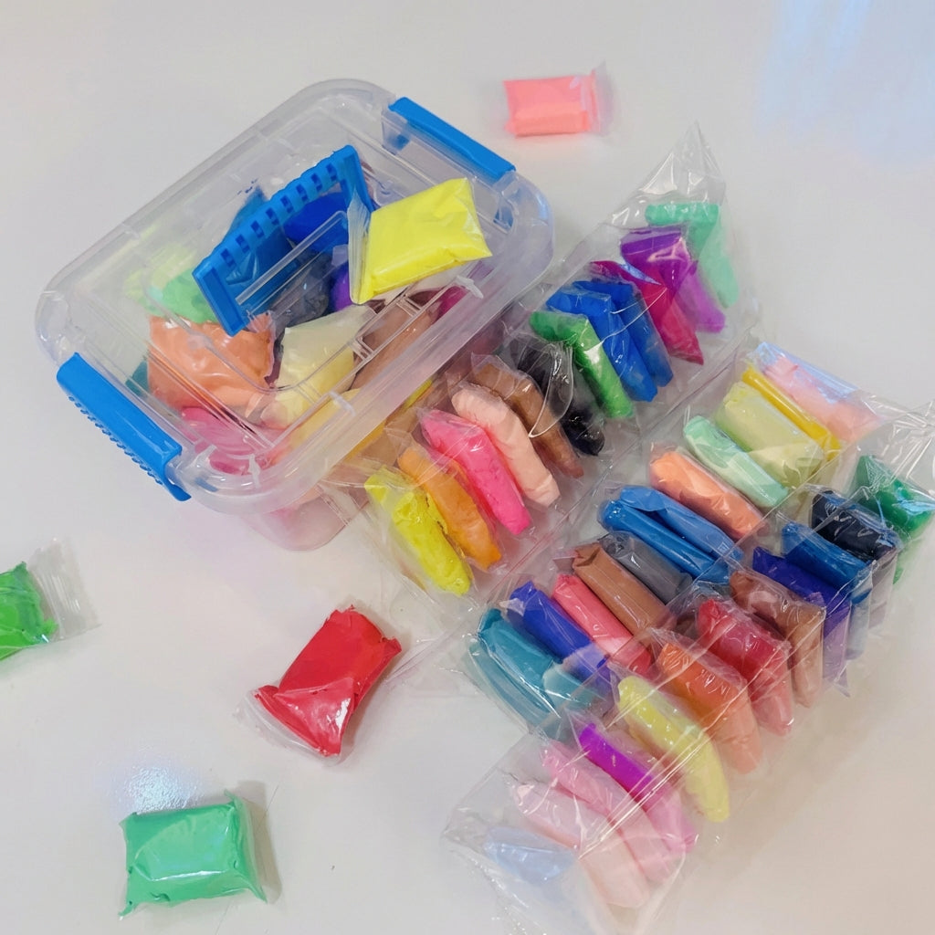 Set de 36 Bucăți de Plastilină Spațială Ultra-Ușoară, Culori Aleatorii