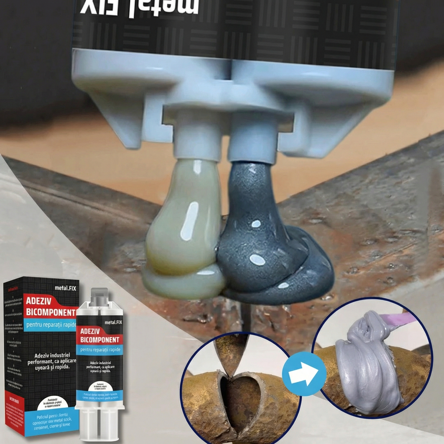 MetalFix - Adeziv Bicomponent pentru Reparații Rapide