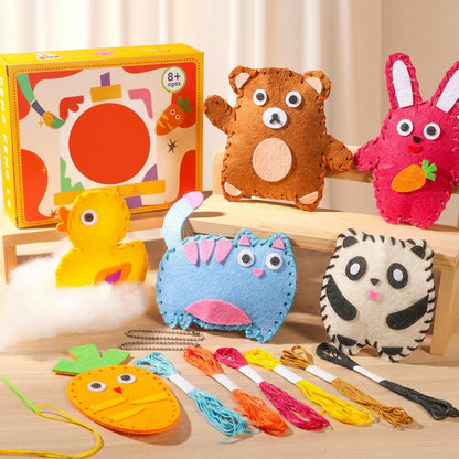 Set de Cusut pentru Copii – 6 Păpuși din Fetru
