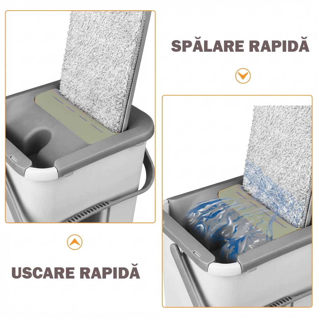 Mop Profesional Plat cu Microfibră