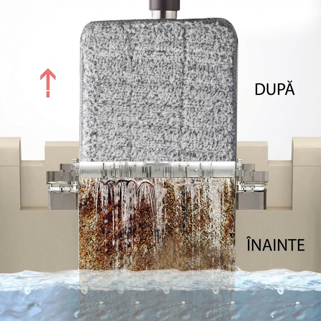 Mop Profesional Plat cu Microfibră