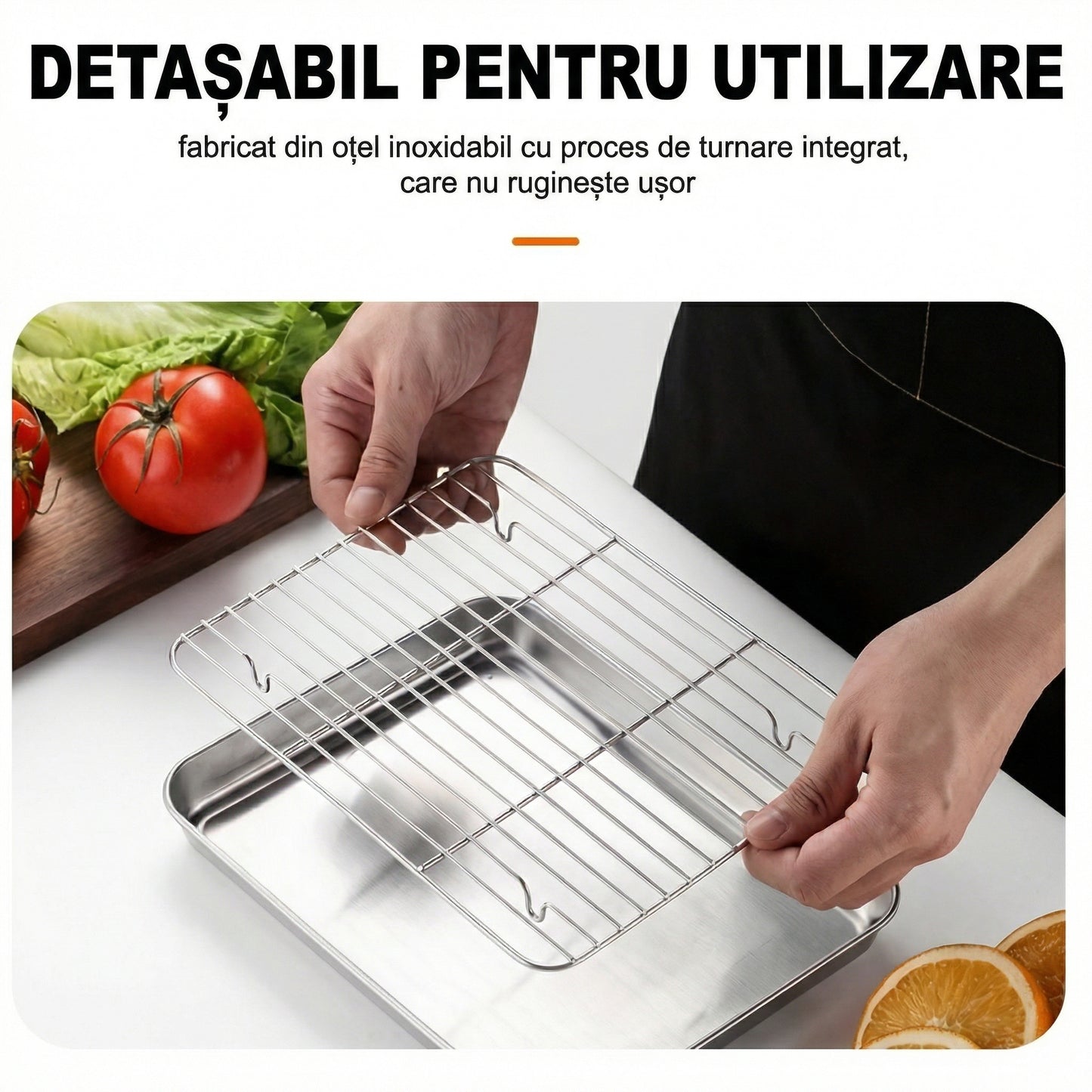 Set Farfurie Pătrată Japoneză din Oțel Inoxidabil