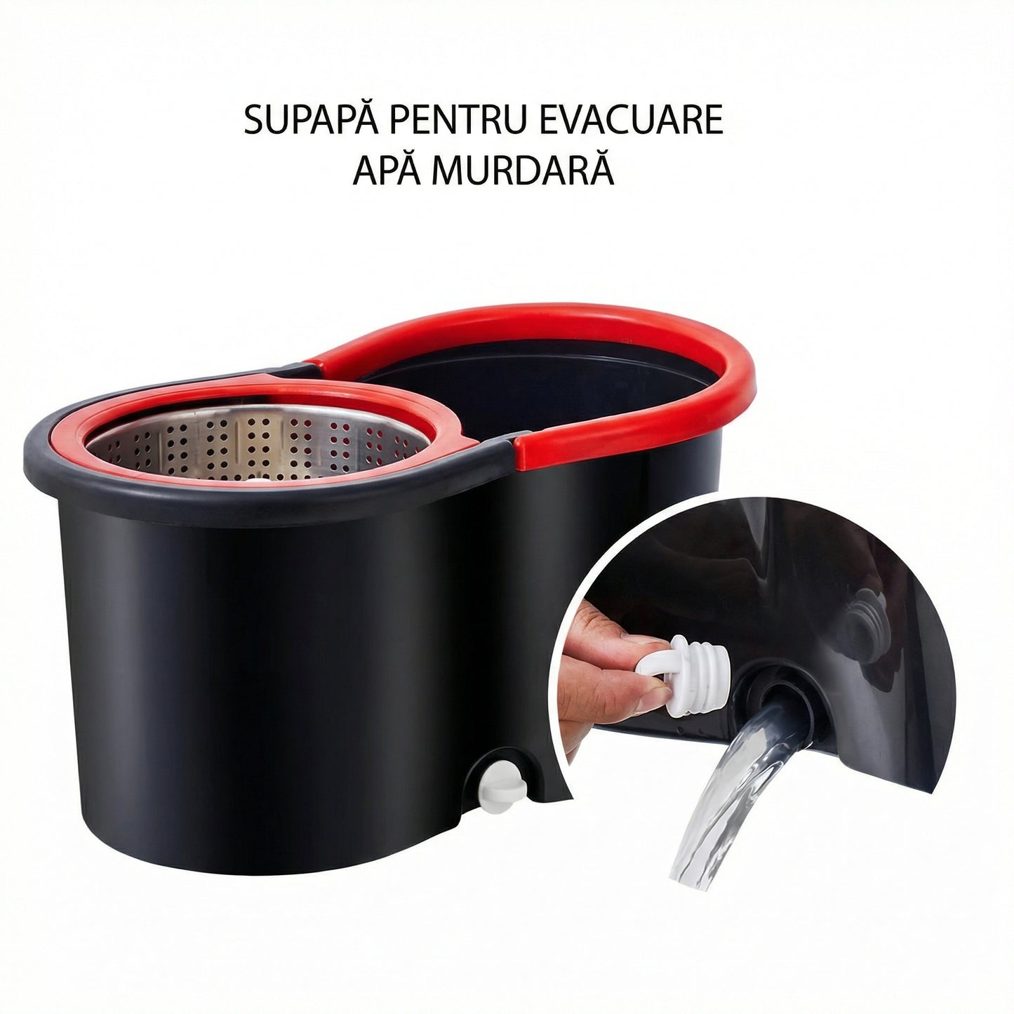 Set Mop Rotativ si Galeata cu Sistem de Stoarcere