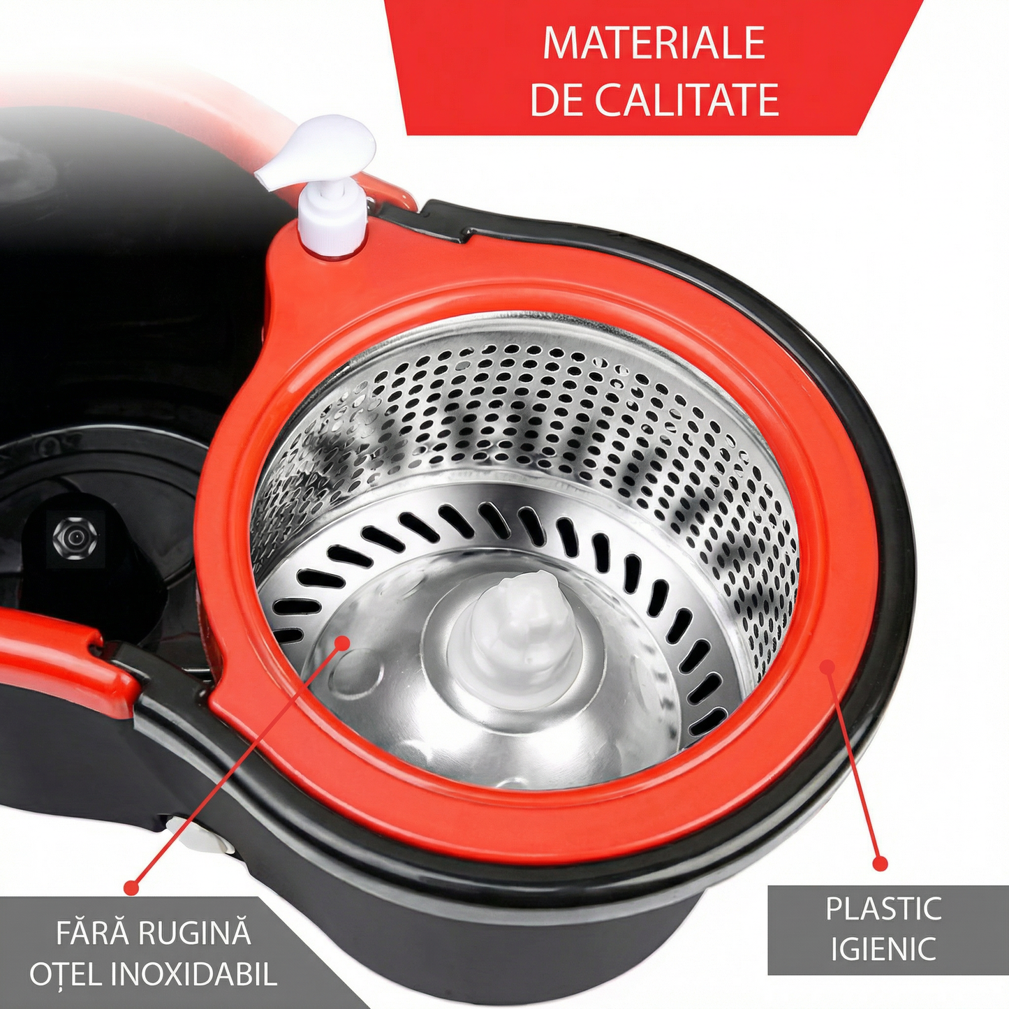 Set Mop Rotativ si Galeata cu Sistem de Stoarcere