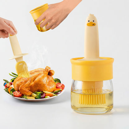 Dozator Multifunctional de Ulei din Doua Piese cu Perie de Silicon