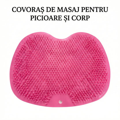 Covor de Duș Antiderapant și Masator - Exfoliere Blândă pentru Piele Netedă, Stimulează Circulația, Curățare Profundă și Îndepărtarea Pielii Moarte