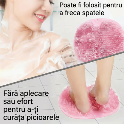 Covor de Duș Antiderapant și Masator - Exfoliere Blândă pentru Piele Netedă, Stimulează Circulația, Curățare Profundă și Îndepărtarea Pielii Moarte
