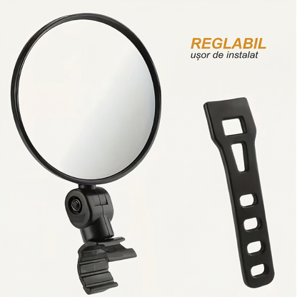 Oglinzi Retrovizoare Reglabile Rotative pentru Biciclete - Îmbunătățește Siguranța și Vizibilitatea pe Drum
