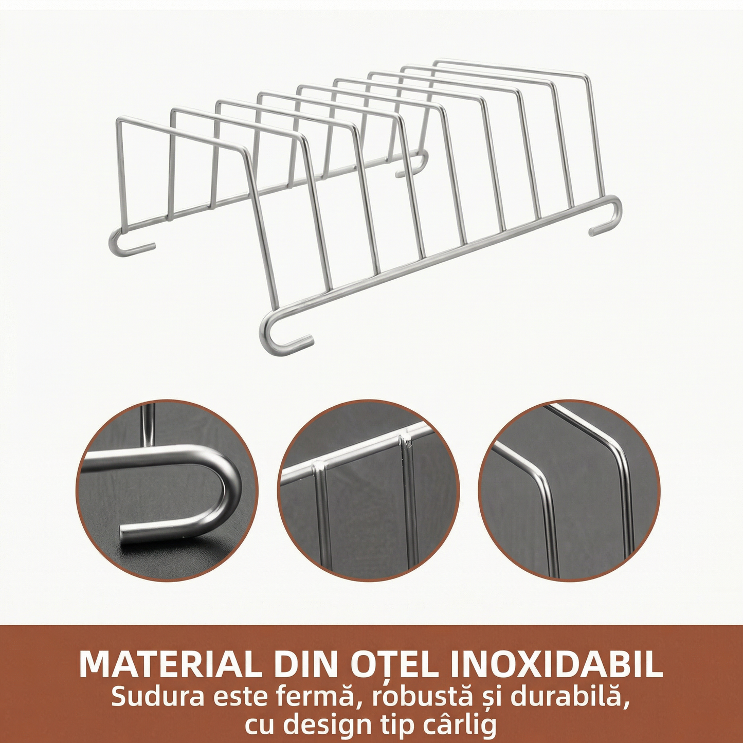 Suport din Oțel Inoxidabil pentru Pâine și Pâine Prăjită - Prăjește Mai Multe Felii Simultan