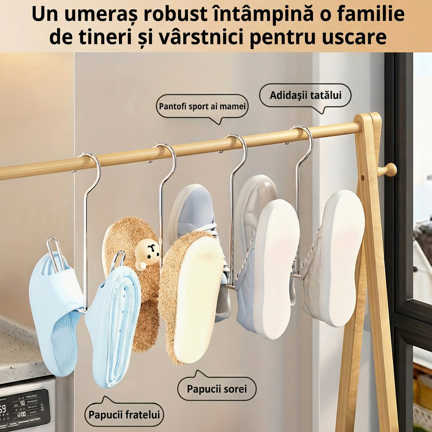 Set Suport pentru Uscarea Pantofilor din Oțel Inoxidabil